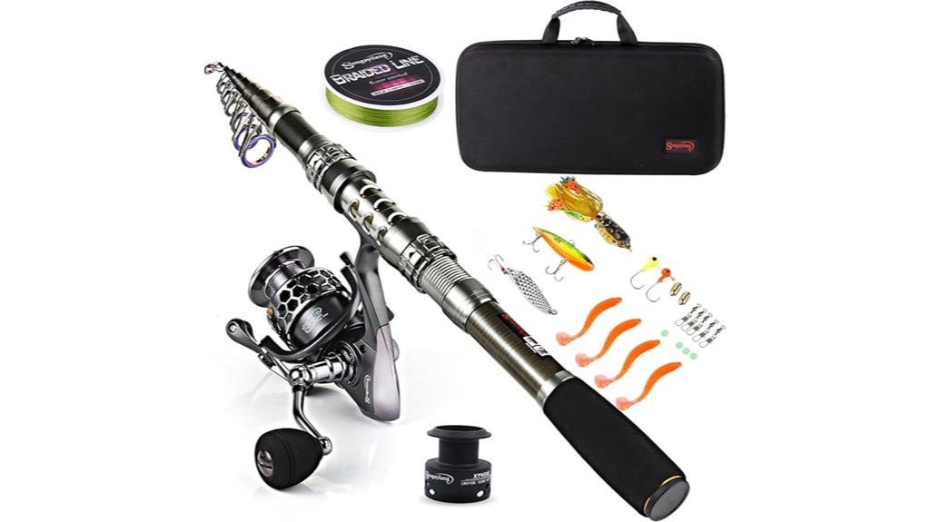 portable fishing rod combo